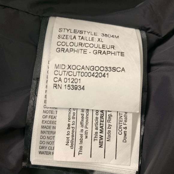 CANADA GOOSE Grey Quilted Polyester Cotton Hooded Jacket - Picture 8 of 9